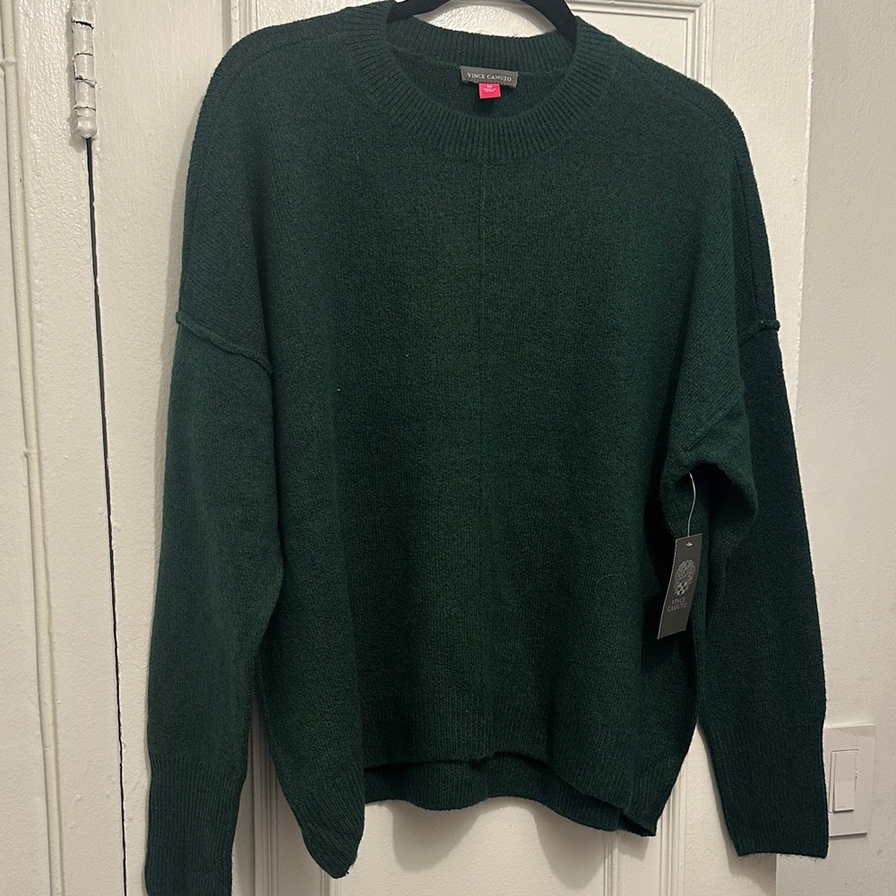 Vince Camuto Deep Green Crewneck Sweater